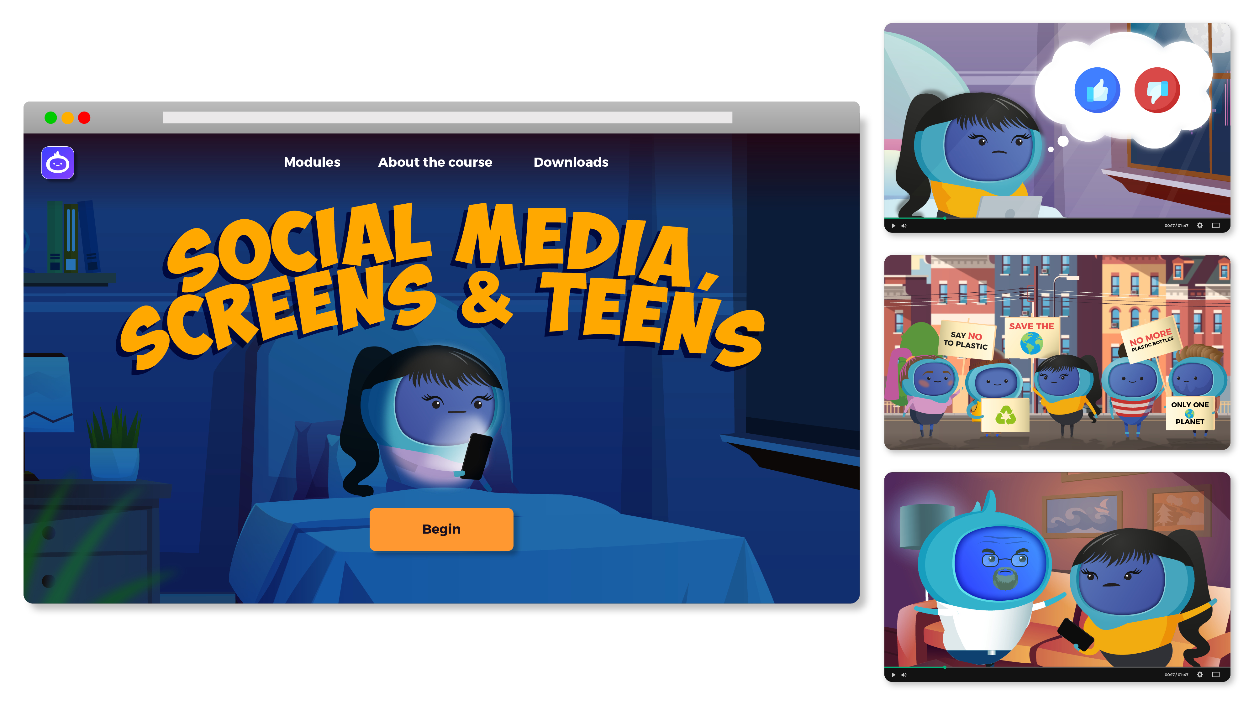 iAM Social Media Screens and Teens Landing Page Artwork Image