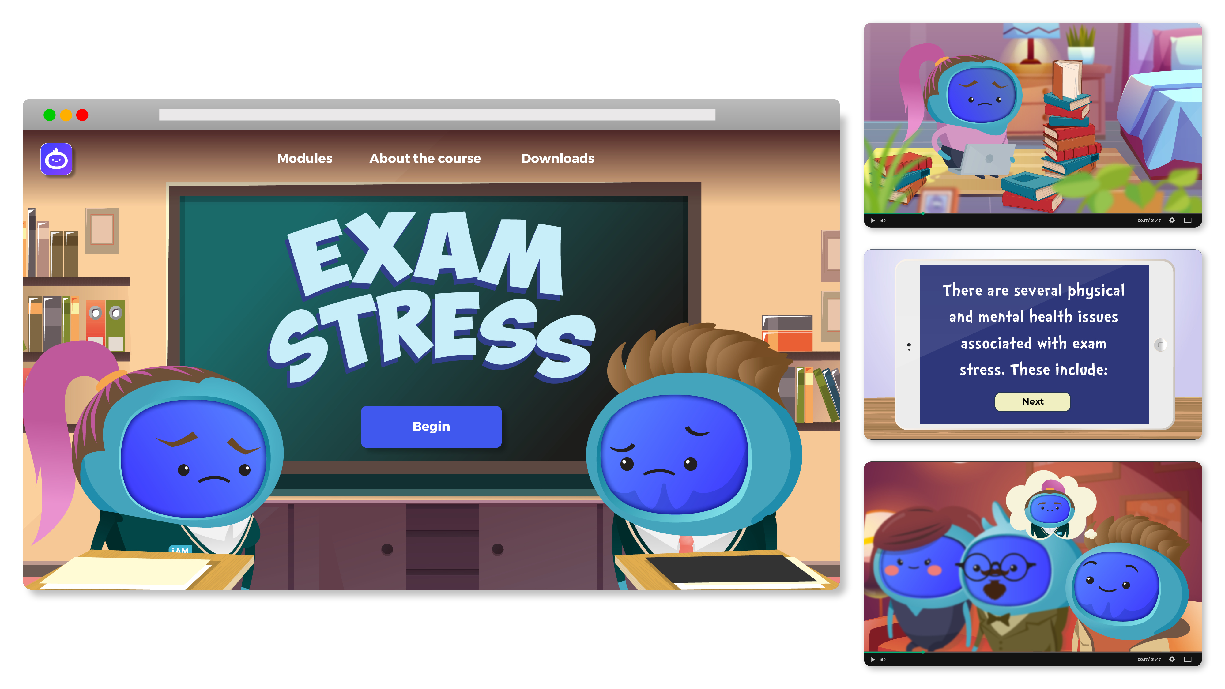 iAM Exam Stress Landing Page Image